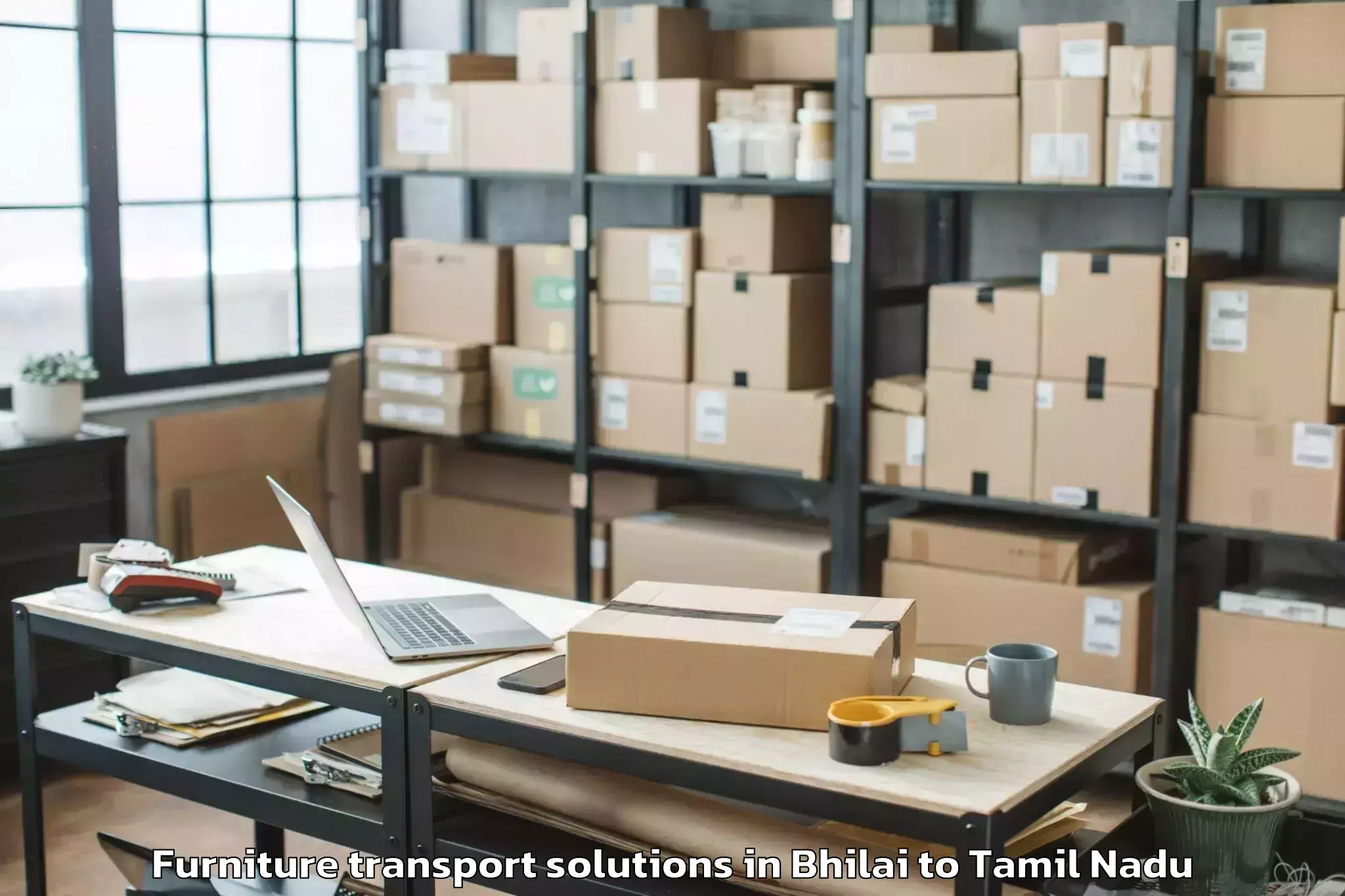 Expert Bhilai to Tiruppur Furniture Transport Solutions